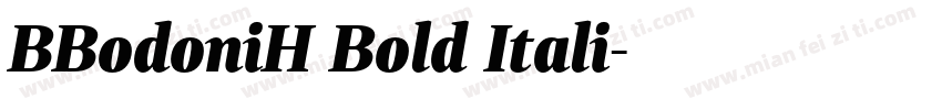 BBodoniH Bold Itali字体转换